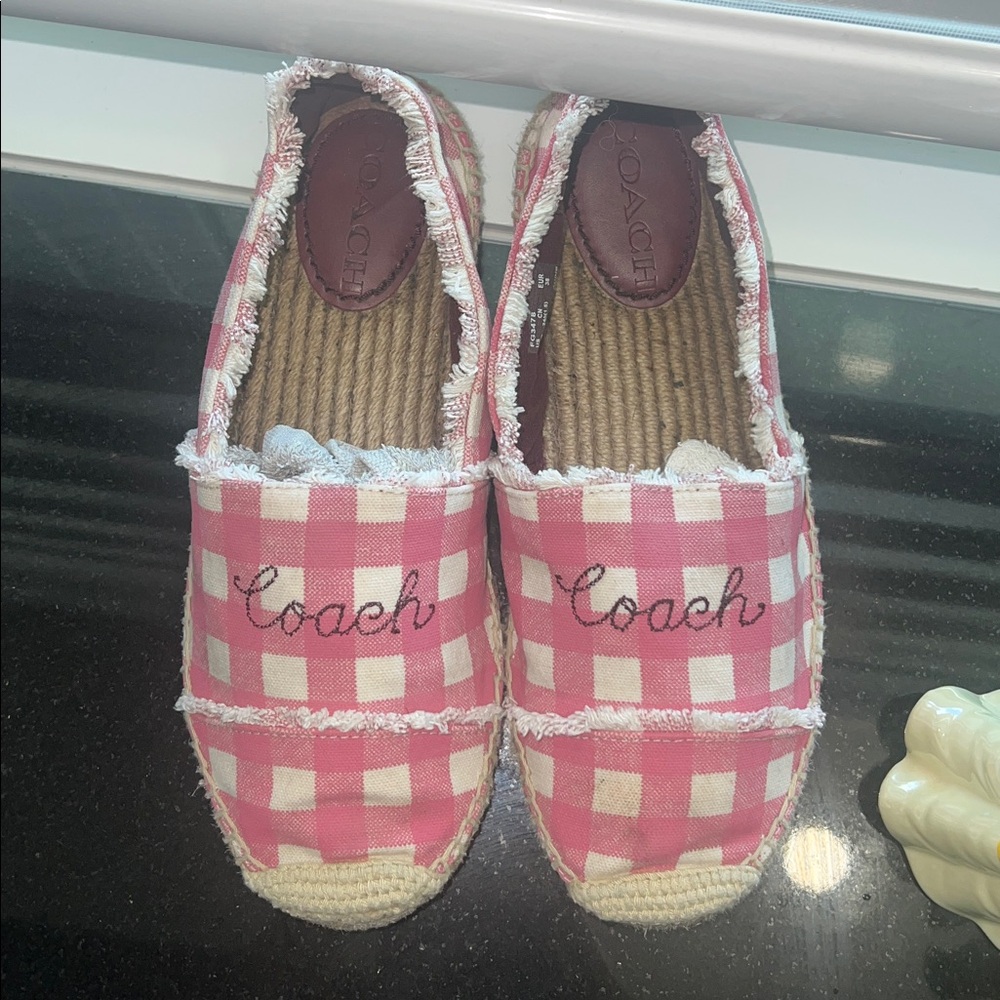 Coach Celina Gingham Espadrille EUC - Picture 5 of 8